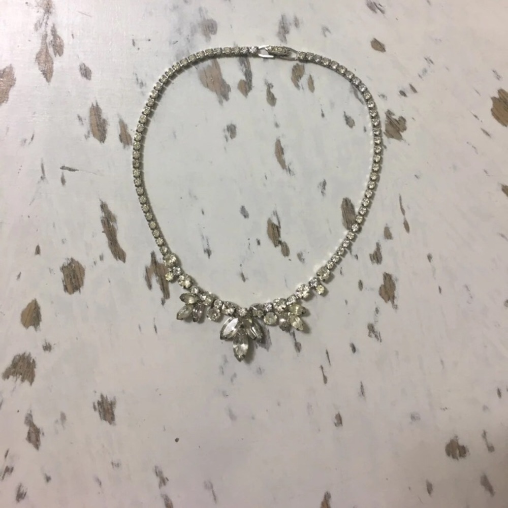 Antique vintage rhinestone necklace